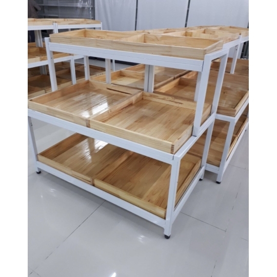 KỆ GỖ BÀY HOA QUẢ-KGH12